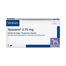 Таблетки Virbac Ypozane Іпозан М для лікування передміхурової залози, для собак вагою 7,5-15 кг, 7 таб/3,75 мг