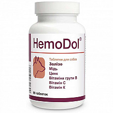 Таблетки Dolfos HemoDol ГемоДол для поліпшення процесів кровотворення у собак, 90 таб