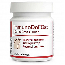 Таблетки Dolfos ImmunoDol Cat ІмуноДол Кет для стимулювання імунітету кішок, 60 таб