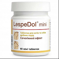 Таблетки Dolfos LespeDol mini ЛеспеДол міні для собак та котів із захворюваннями сечостатевої системи і нирок, 60 таб
