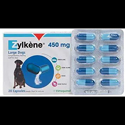 Капсули Vétoquinol Zylkene Зілкене антистресові, для собак та котів, 450 мг, 10 капсул