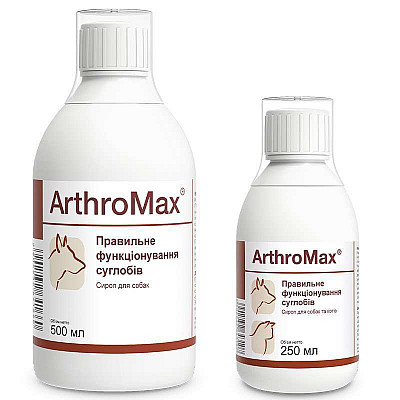 Сироп Dolfos ArthroMax АртроМакс для суглобів із глюкозаміном і хондроітином для собак і котів, 500 мл